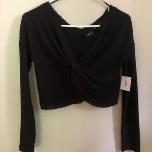 Urban front knot crop top